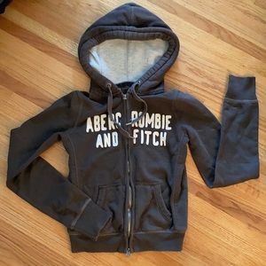 Vintage A&F Brown Zip Sweatshirt